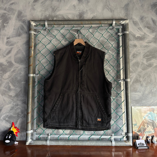 Chaleco Timberland De Hombre Talla L Color Negro Con Forro de Peluche Estilo Carhartt de Trabajo