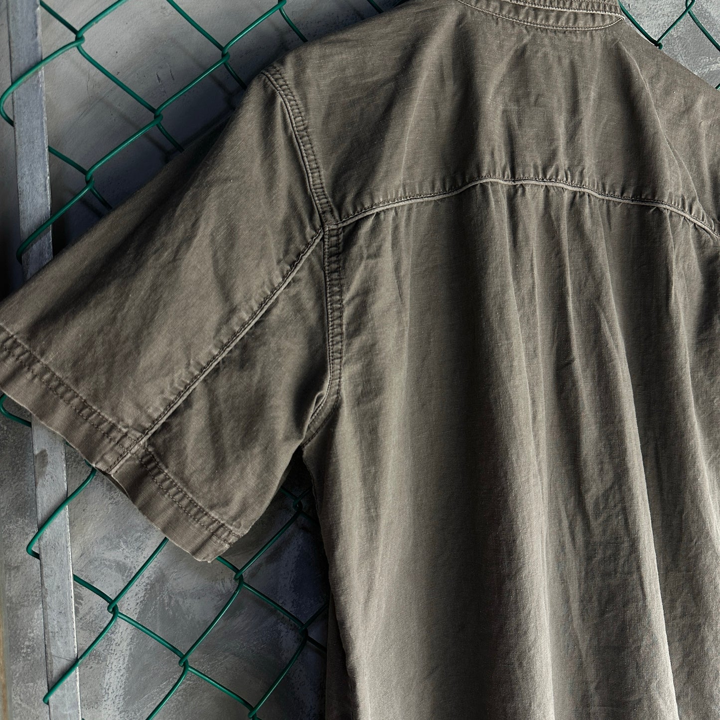 Camisa De Botones Vintage Harley Davidson De Hombre Talla M Color Gris Estilo Mecanico Bordado
