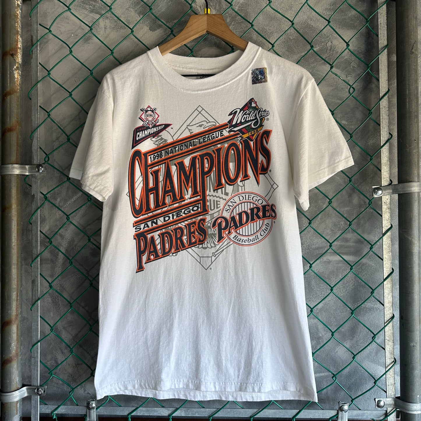Camisa Vintage De San Diego Padres De Hombre Talla M Color Blanco Nueva Deadstock Campeones