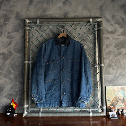 Chamarra Vintage Sears De Hombre Talla M de Color Azul Workwear Tipo Artic 70s Mezclilla