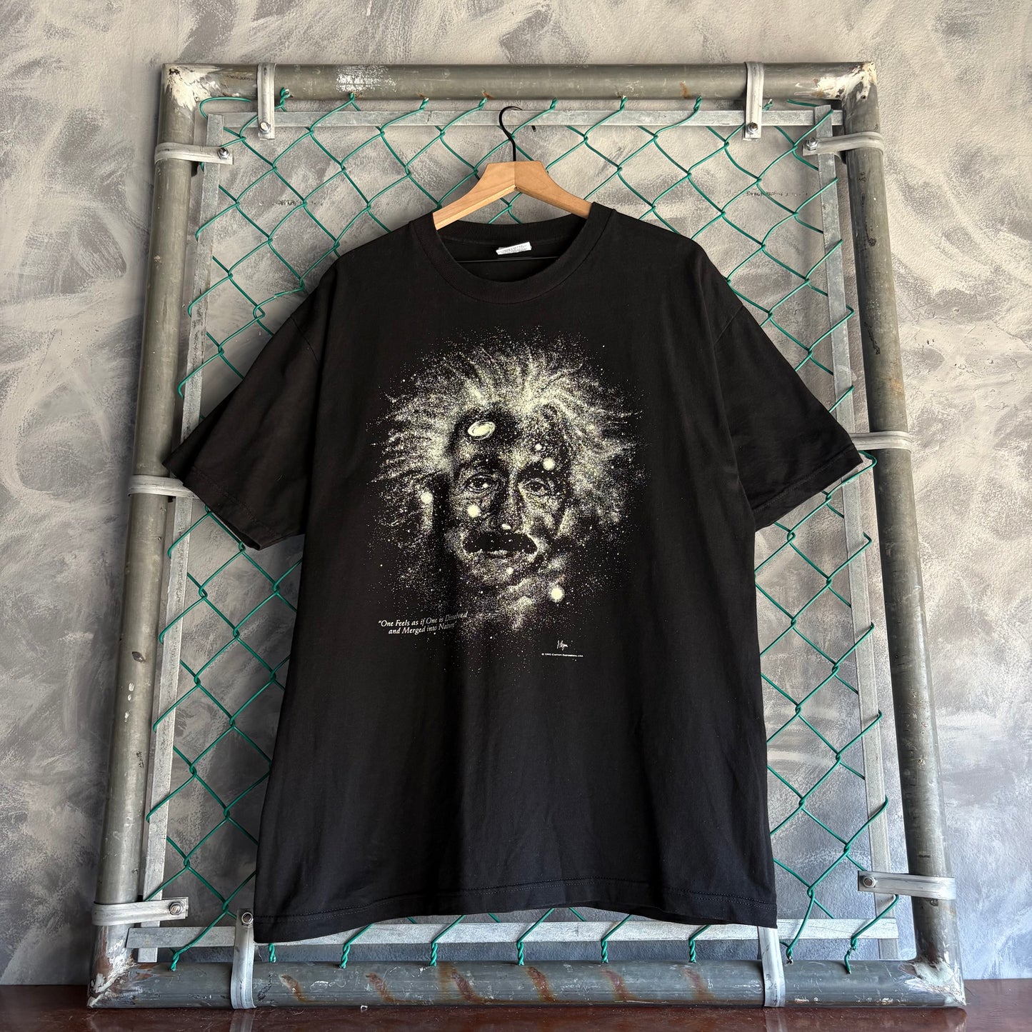 Playera Cotton Expressions Para Hombre Talla XL Color Negra Albert Einstein