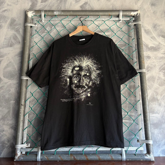 Playera Cotton Expressions Para Hombre Talla XL Color Negra Albert Einstein