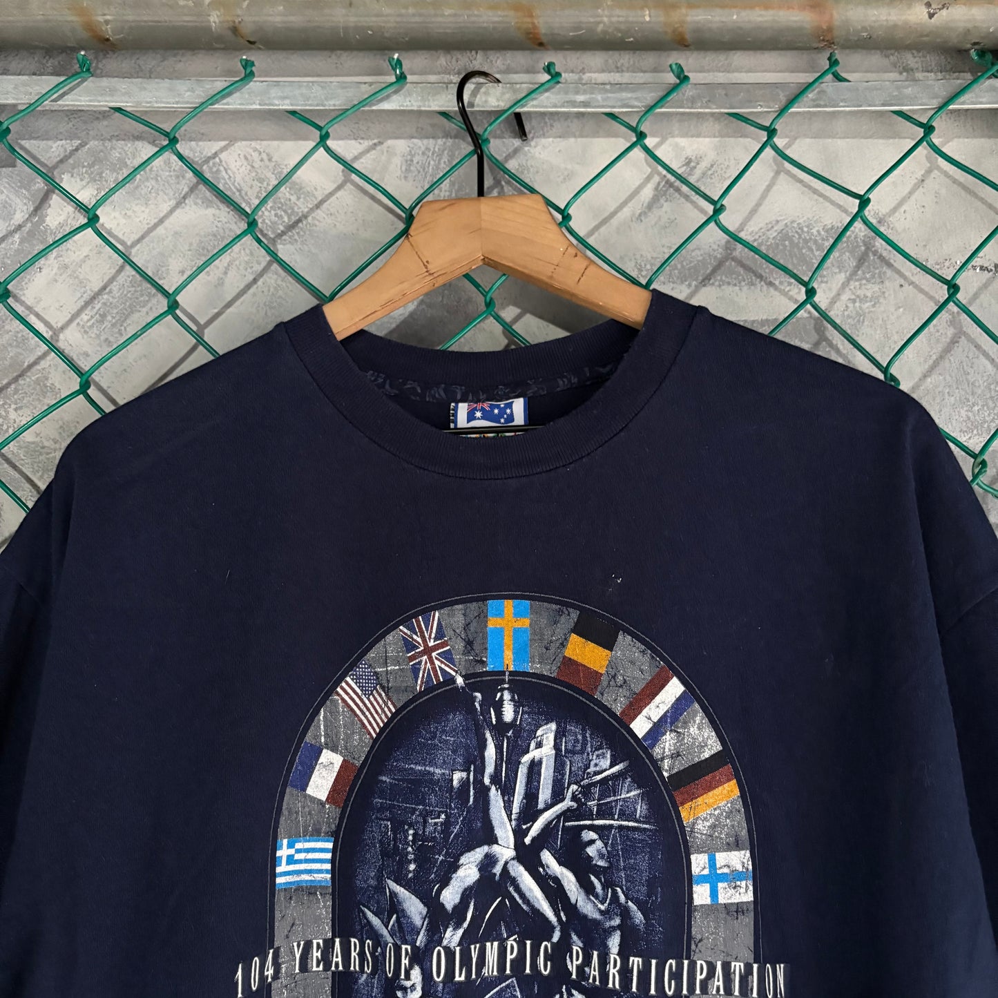 Camisa Vintage Olimpiadas Sidney De Hombre Talla XL Color Azul Marino Australia 2000s