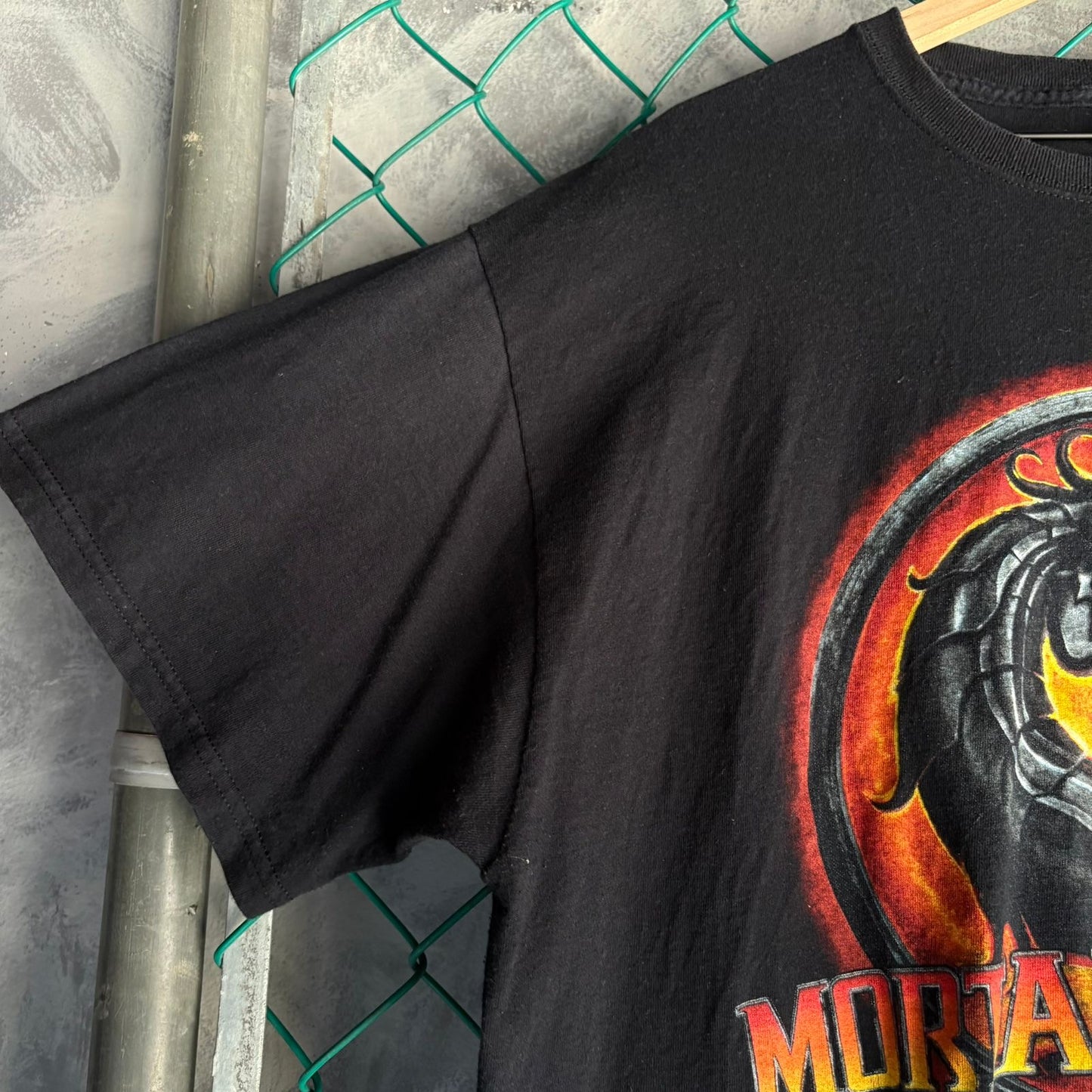 Camisa Vintage De Mortal Kombat De Hombre Talla XL Color Negro Promo De Video Juego