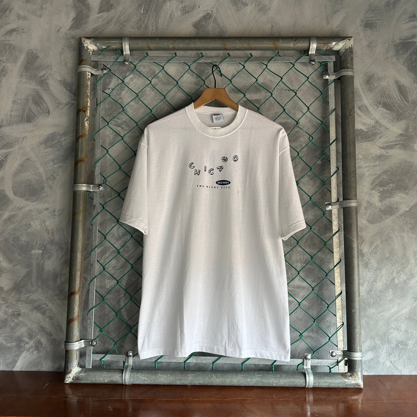 Camisa Vintage Old Navy De hombre Talla L Color Blanco Deadstock Chicago Boxy