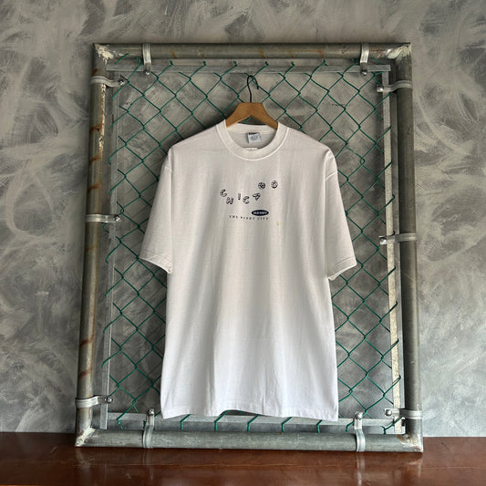 Camisa Vintage Old Navy De hombre Talla L Color Blanco Deadstock Chicago Boxy