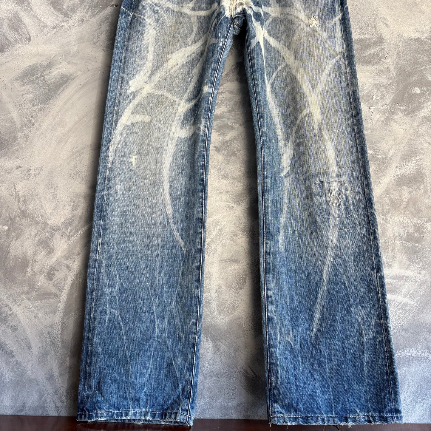 Pantalón RSRV Para Hombre Talla 34x34 De Mezclilla Color Azul Diseño de Telaraña