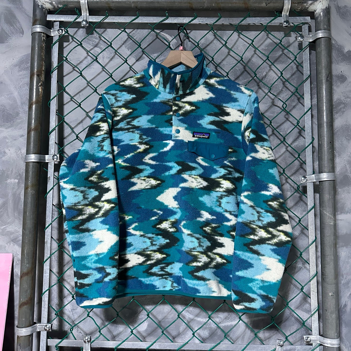 Suéter Patagonia De Mujer Talla S Color Azul Patron Azteca Surf Alpinismo Snap T