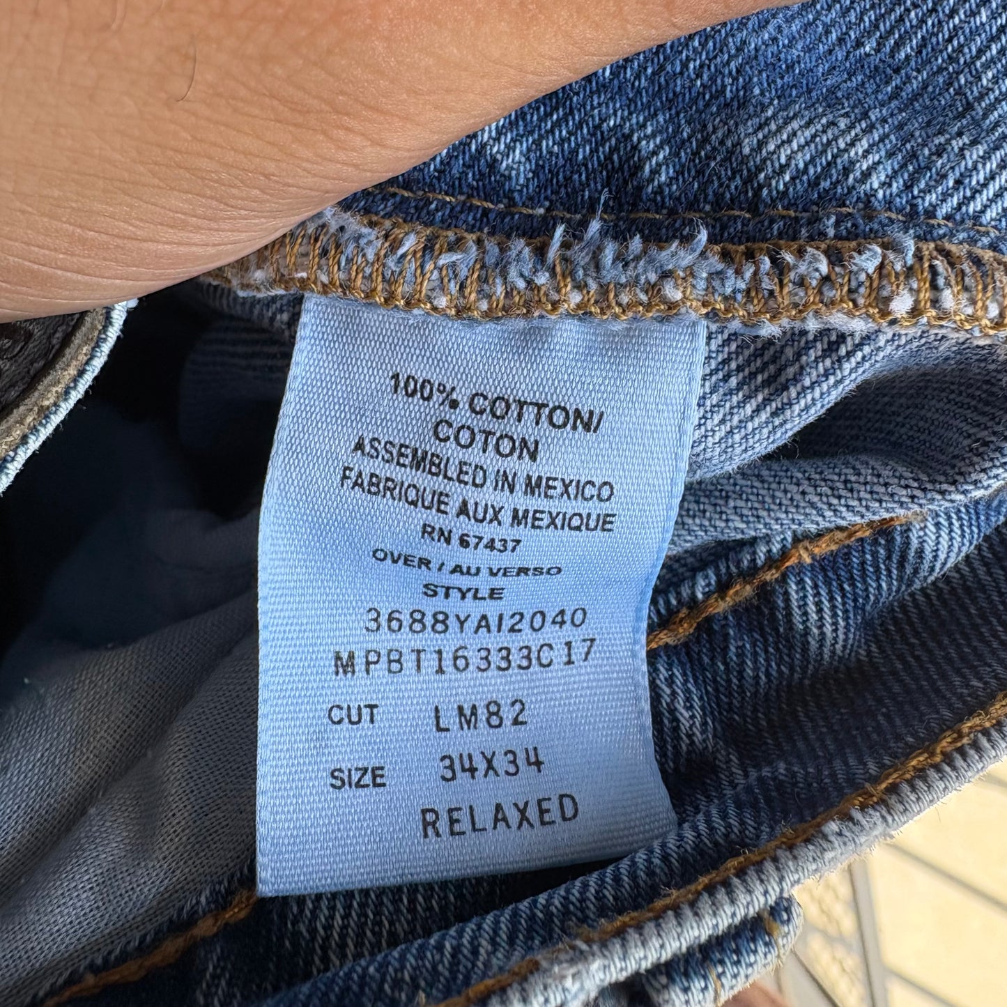 Pantalón Polo Ralph Lauren Para Hombre Talla 34x34 Azul de Mezclilla Corte Regular