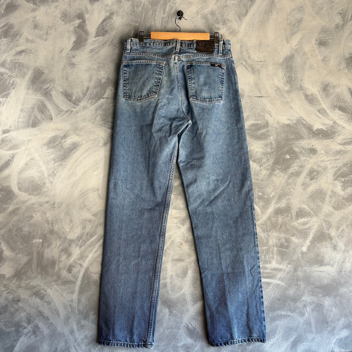 Pantalón Polo Ralph Lauren Para Hombre Talla 34x34 Azul de Mezclilla Corte Regular