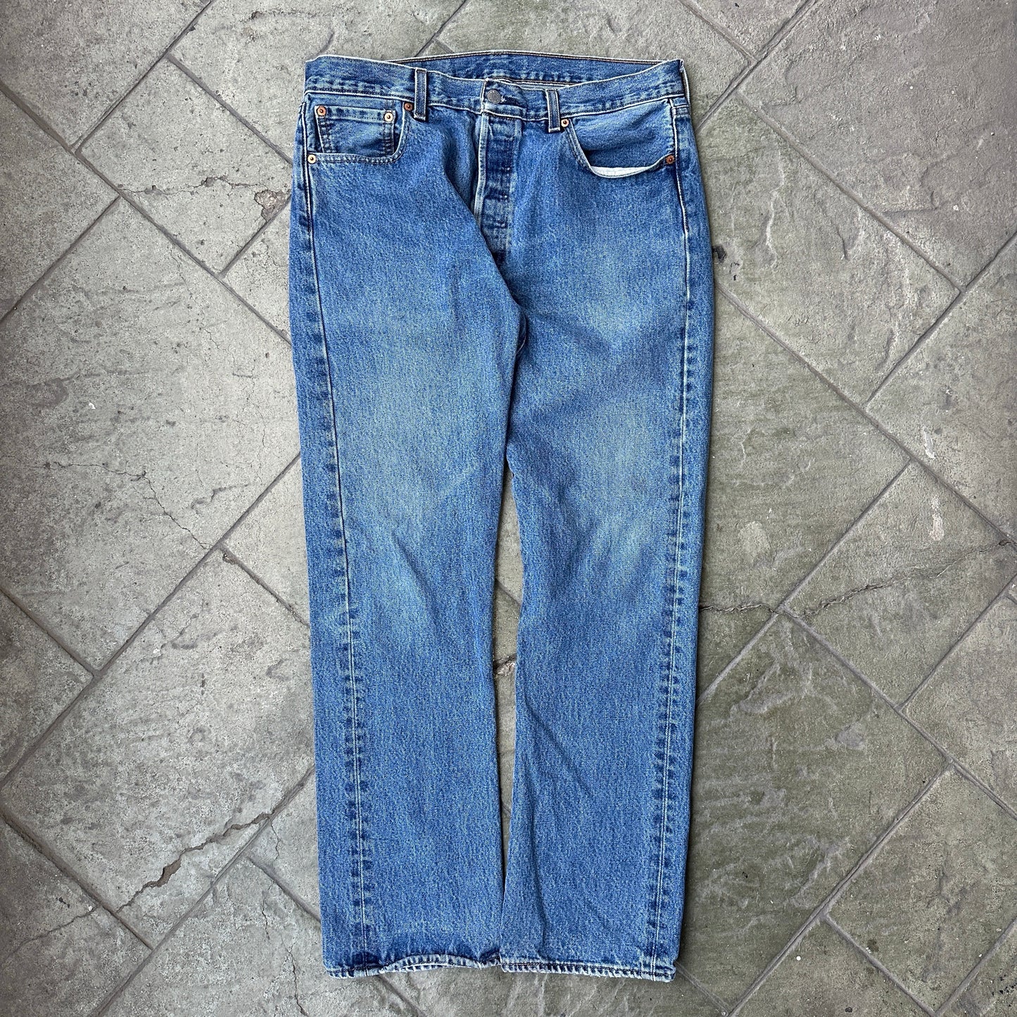 Pantalon Levis 501 De Hombre Talla 34x32 Color Azul Corte Regular o Recto