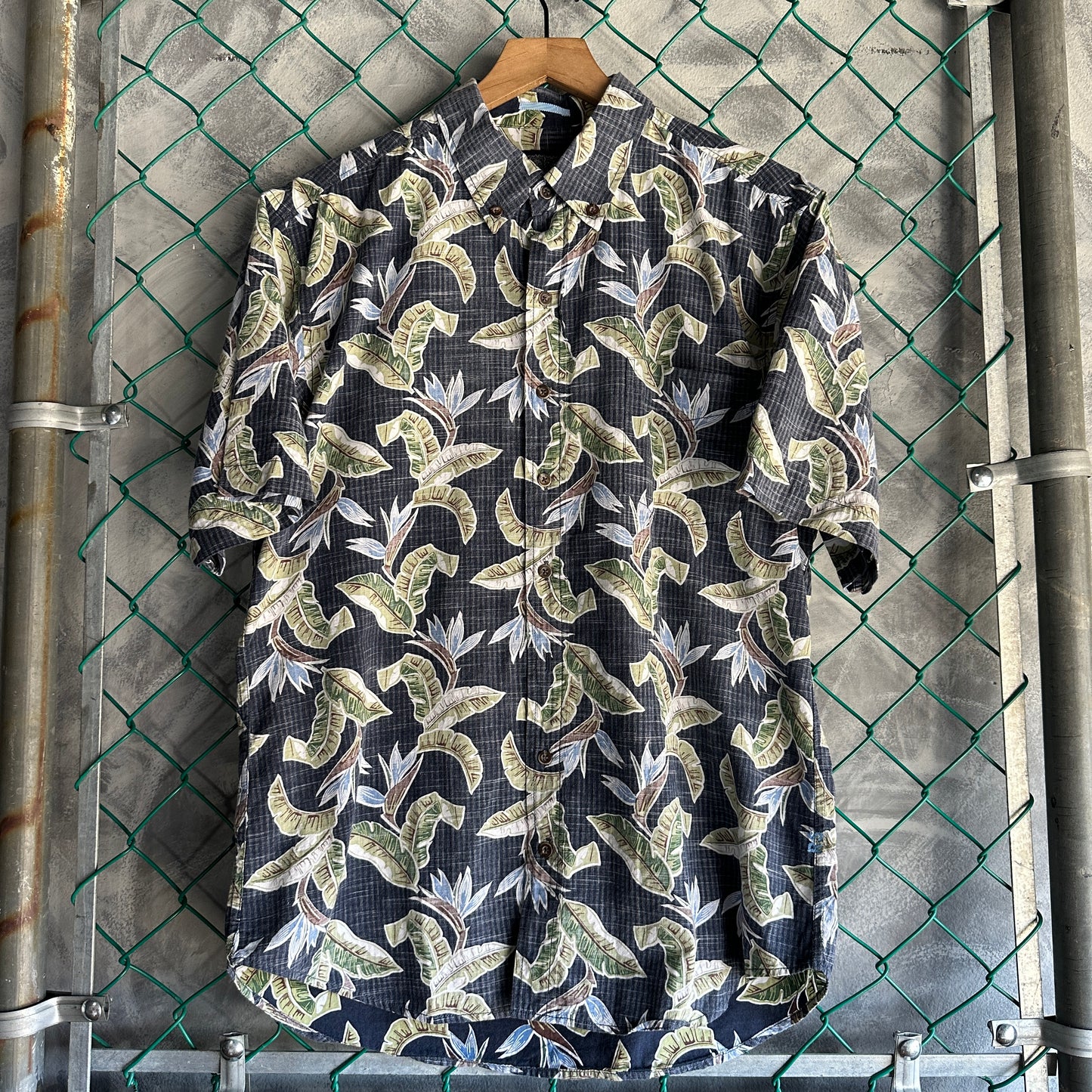 Camisa De Botones Hawaiana Reyn Spooner De Hombre Talla L Color Azul  Floral Ave Del Paraíso