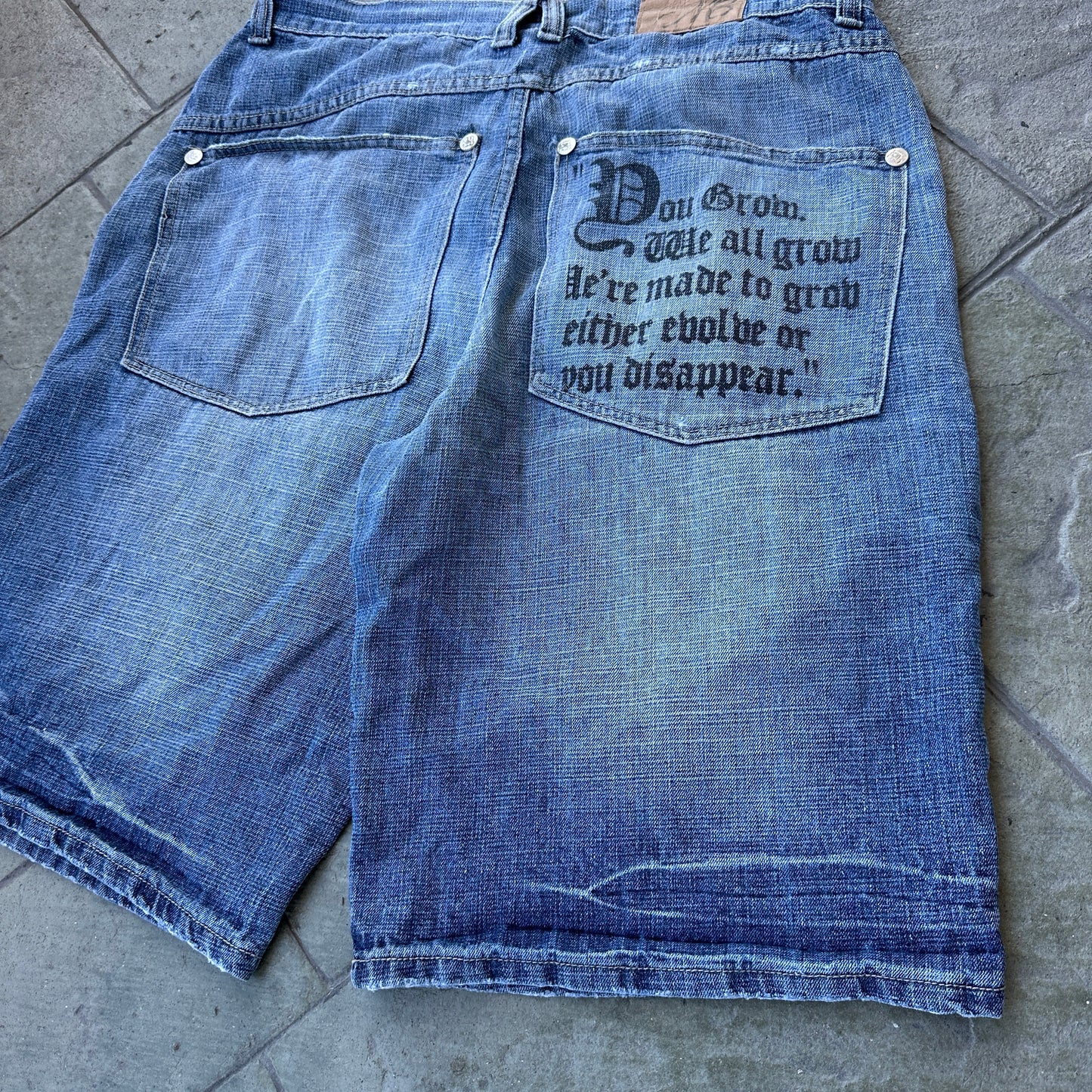 Short o Jort Makaveli Tupac De Hombre Talla 36 Color Azul Claro Y2K Corte Baggy Mezclilla