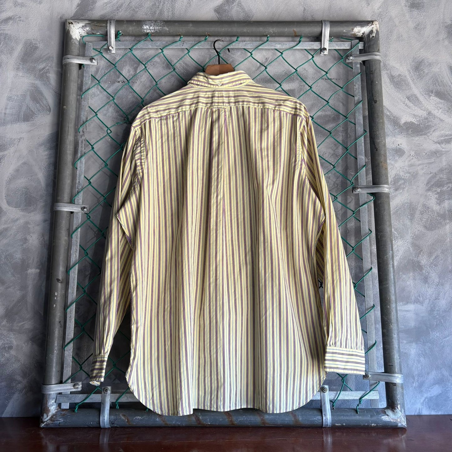 Camisa De Botones Polo Ralph Lauren De Hombre Talla XL Color Amarilla De Rayas Verticales De Vestir