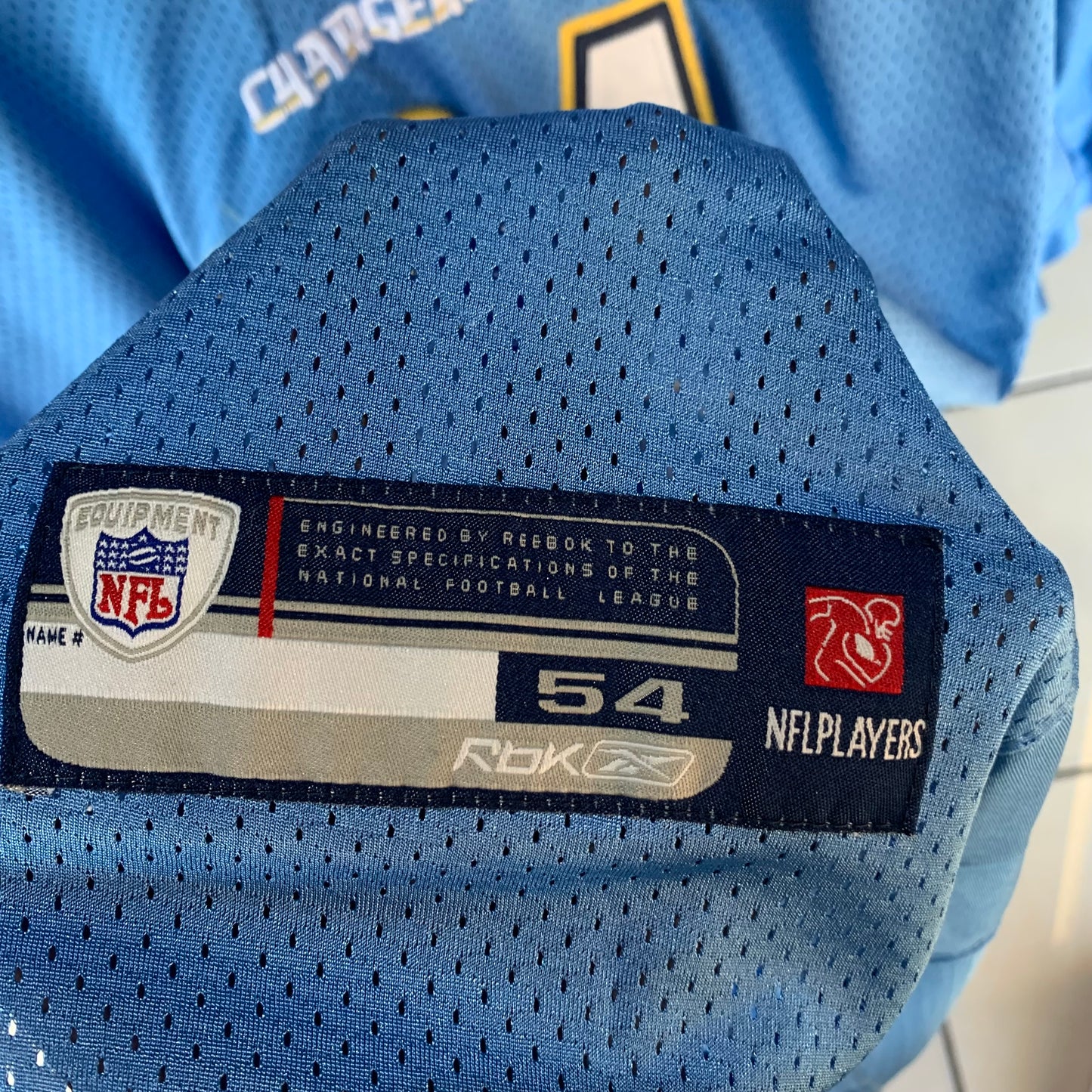 Jersey Reebook Para Hombre Talla 2XL Color Azul San Diego Chargers NFL Tomlinson #21