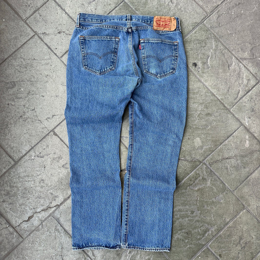 Pantalon Levis 501 De Hombre Talla 34x32 Color Azul Corte Regular o Recto