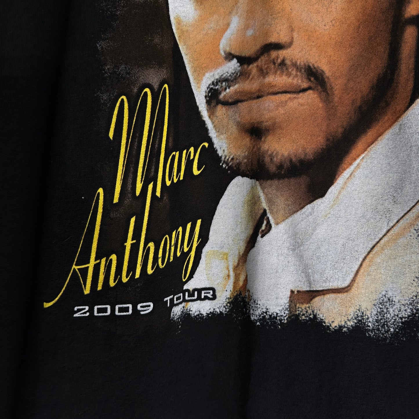 Playera de Marc Anthony Para Hombre Talla XL Color Negro Tour USA