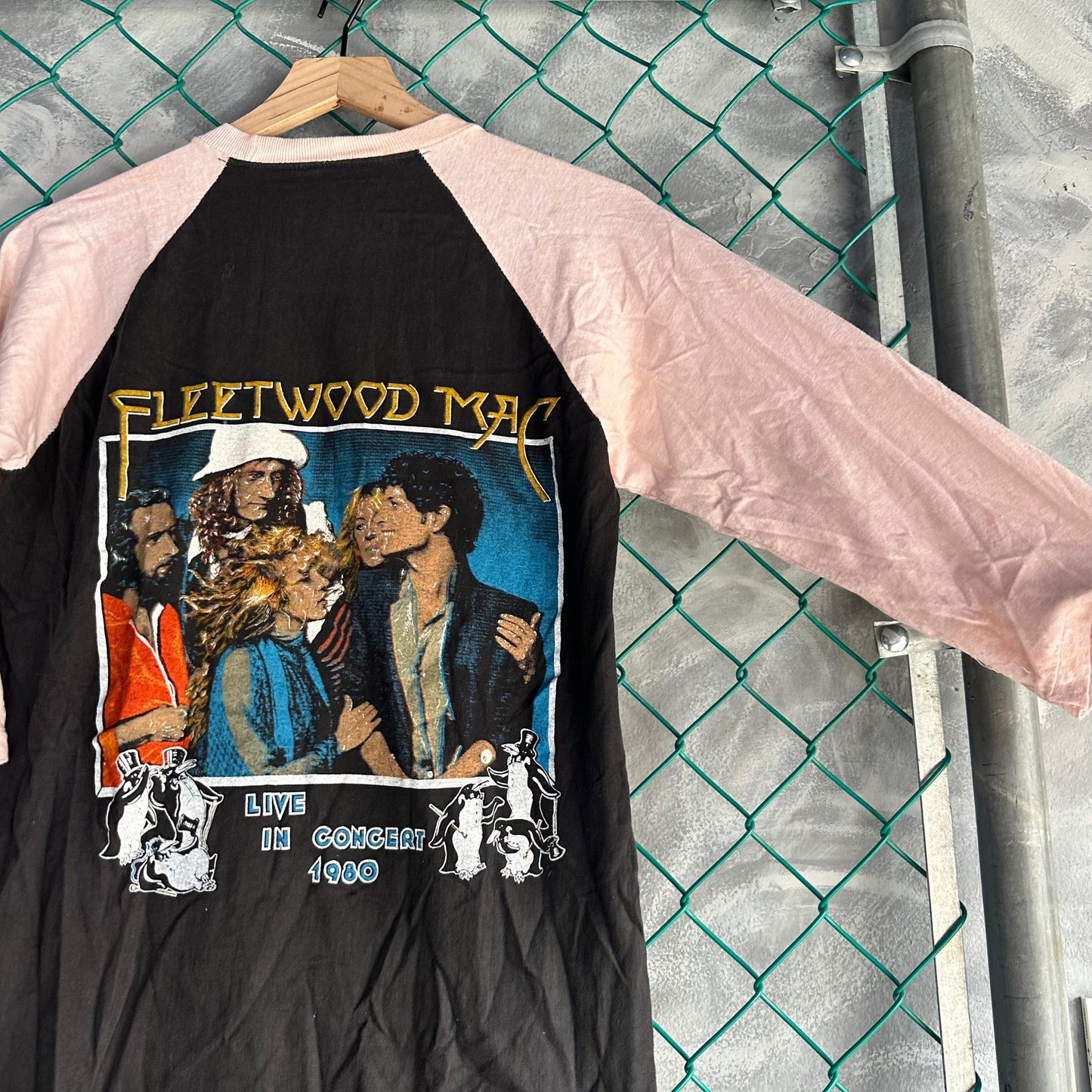 Camisa Vintage de Fleetwood Mac De Hombre Talla L Color Negra Tour 80s Rock Muy Rara