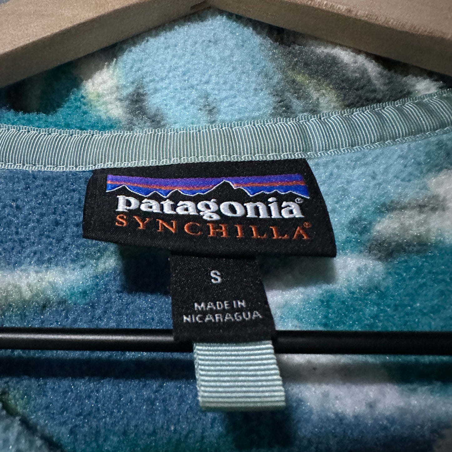 Suéter Patagonia De Mujer Talla S Color Azul Patron Azteca Surf Alpinismo Snap T