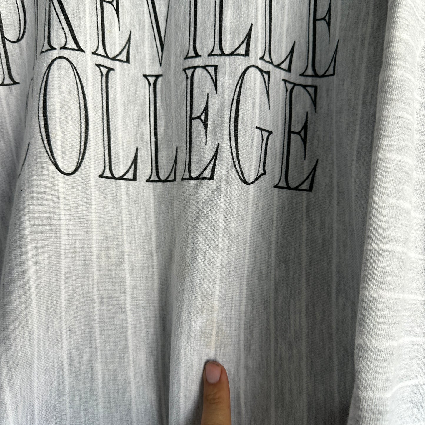Suéter Vintage Colegial Pikeville De Hombre Talla Xl Color Gris 90s Universitario USA
