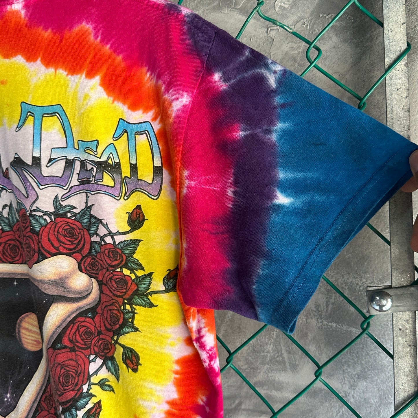 Camisa Vintage Liquid Blue De Hombre Talla M Color Tye Dye Arcoiris Grateful Dead