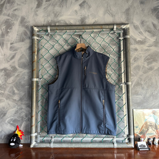Chaleco Columbia De Hombre Talla XL Color Azul PFG Camo Camuflaje