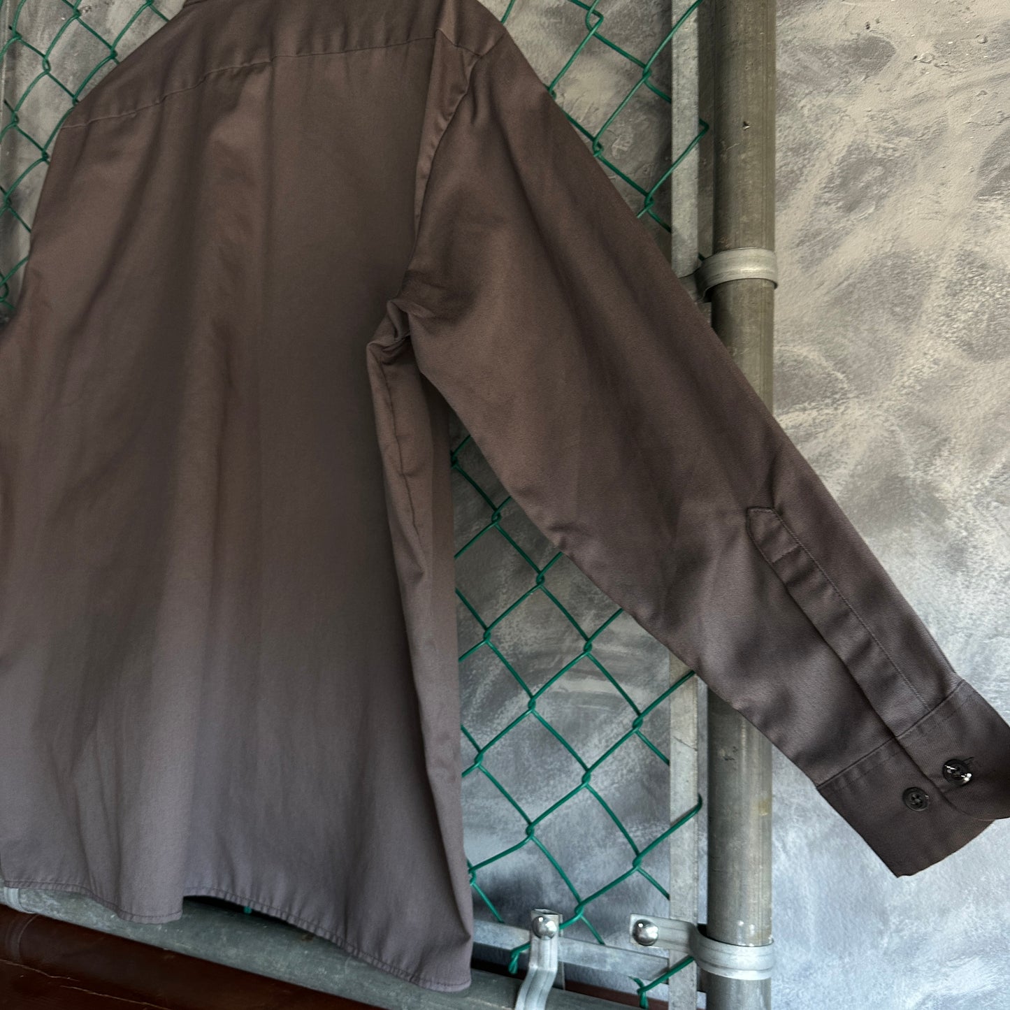 Camisa De Botones Dickies De Hombre Talla XL Color Gris Manga Larga Mecanico Workwear Lisa