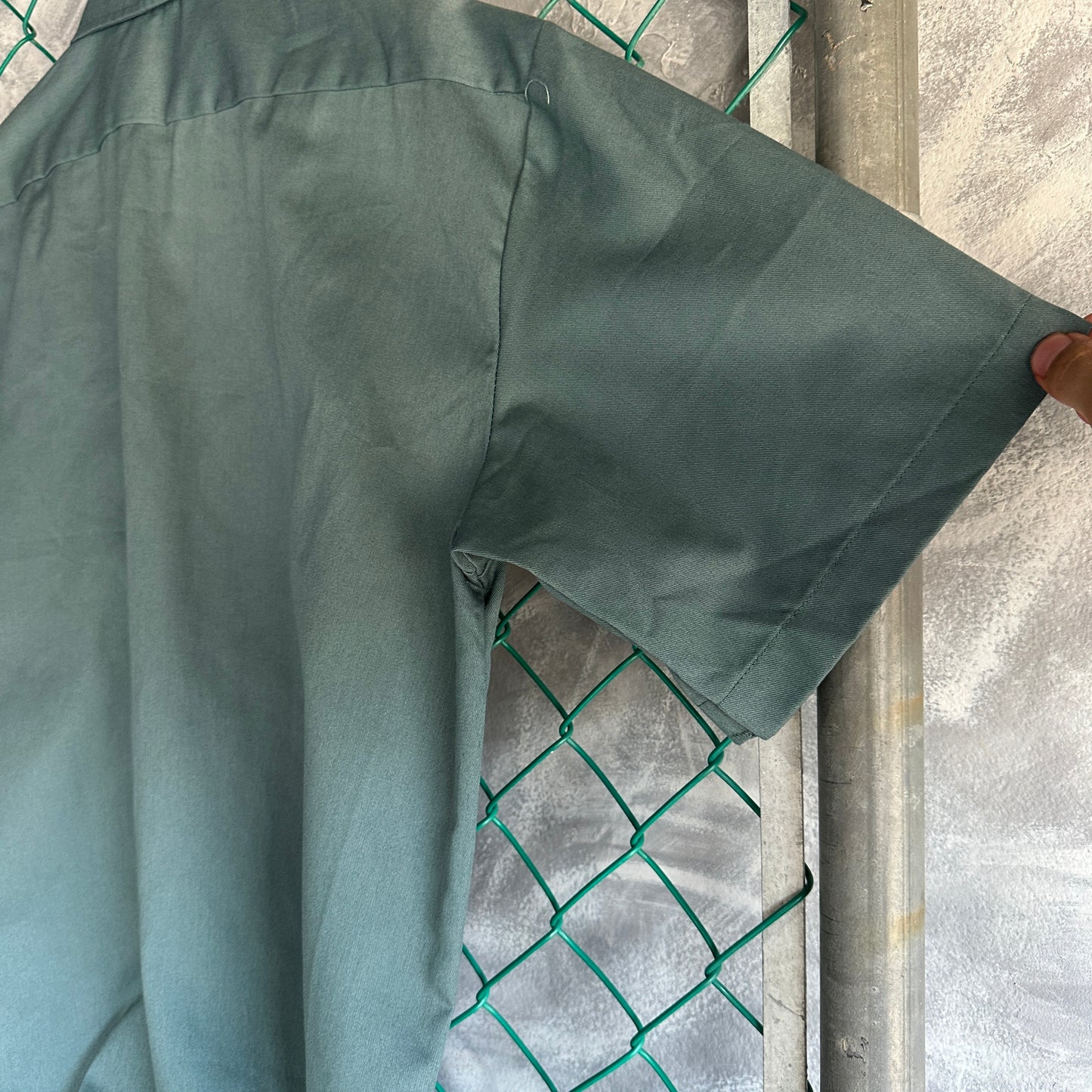 Camisa De Botones Dickies De Hombre Talla XL Color Verde Nueva Manga Corta Mecanico Workwear Lisa