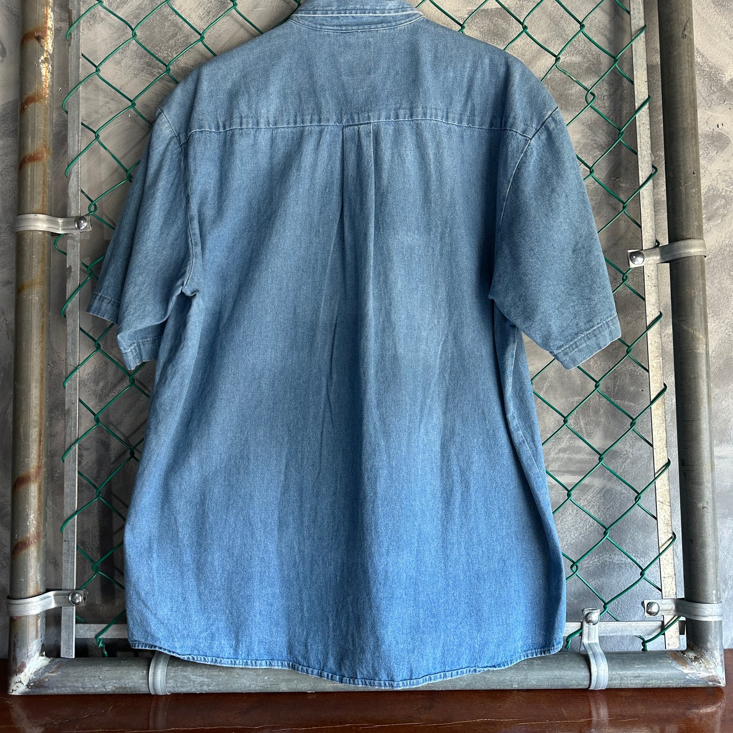 Camisa De Botones Dickies De Hombre Talla XL Color Azul Mezclilla Manga Corta Mecanico Workwear Lisa