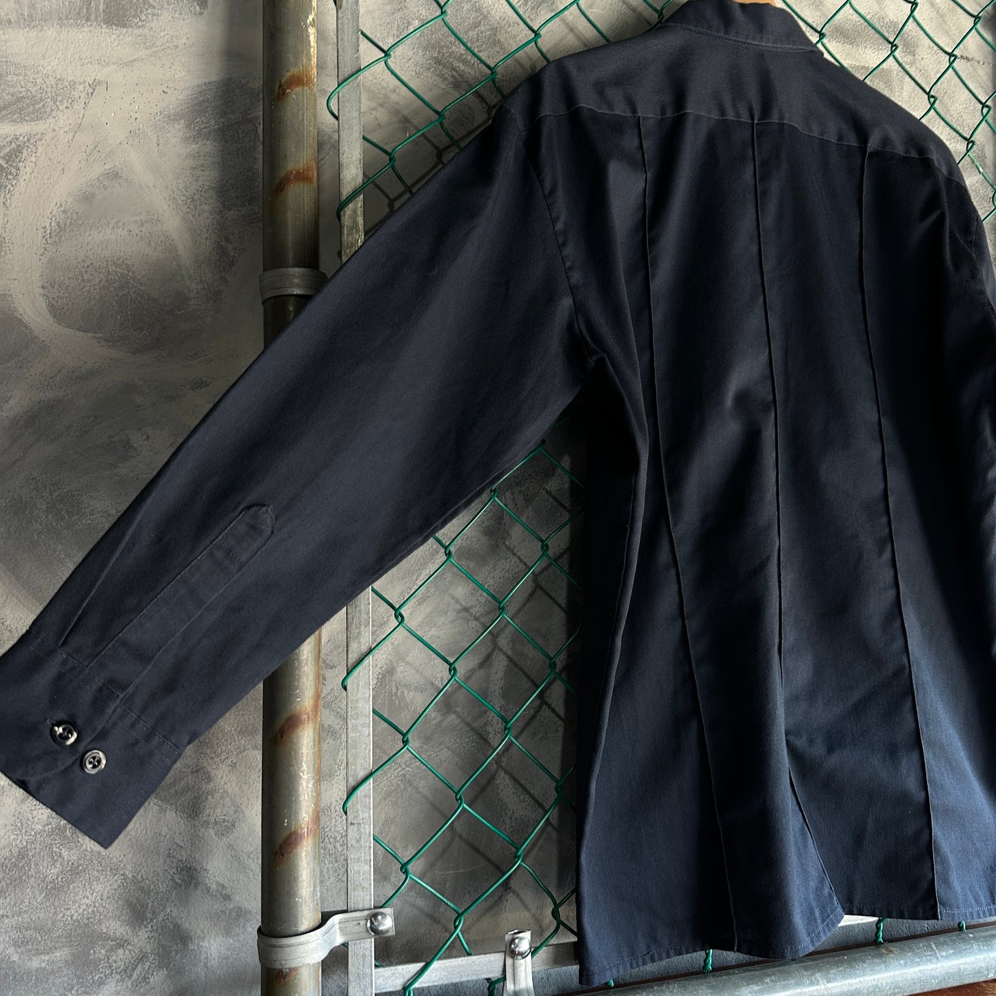 Camisa De Botones Dickies De Hombre Talla L Color Azul Marino Manga Larga Mecanico Workwear Lisa