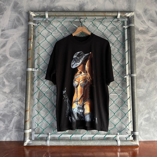 Camisa De Tour De Beyonce De Hombre Talla L Corte Oversize Color Negra Merch Original
