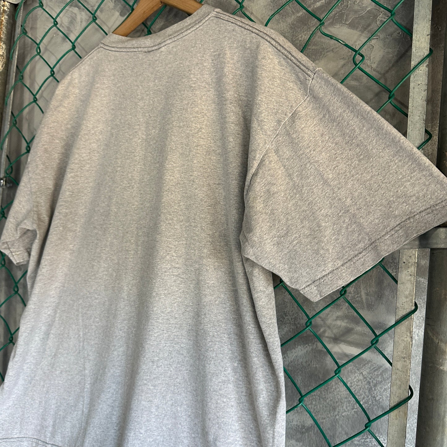 Camisa Vintage Nautica de Hombre Talla L Color Gris Oversize Boxy Cuello Grueso