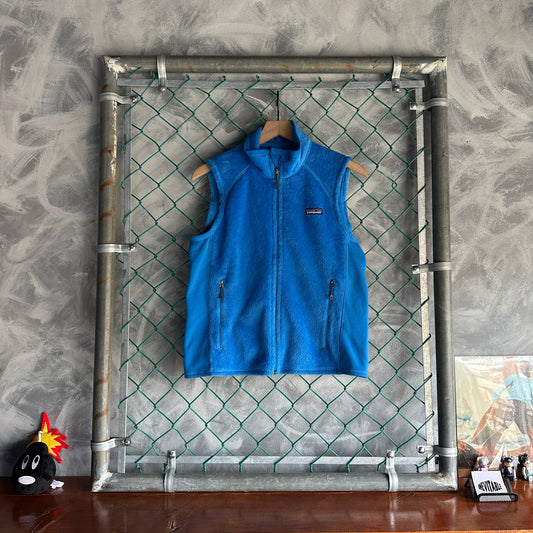 Chaleco Patagonia De mujer Talla M Color Azul De Peluche Polartec Hiking Alpinismo Senderismo