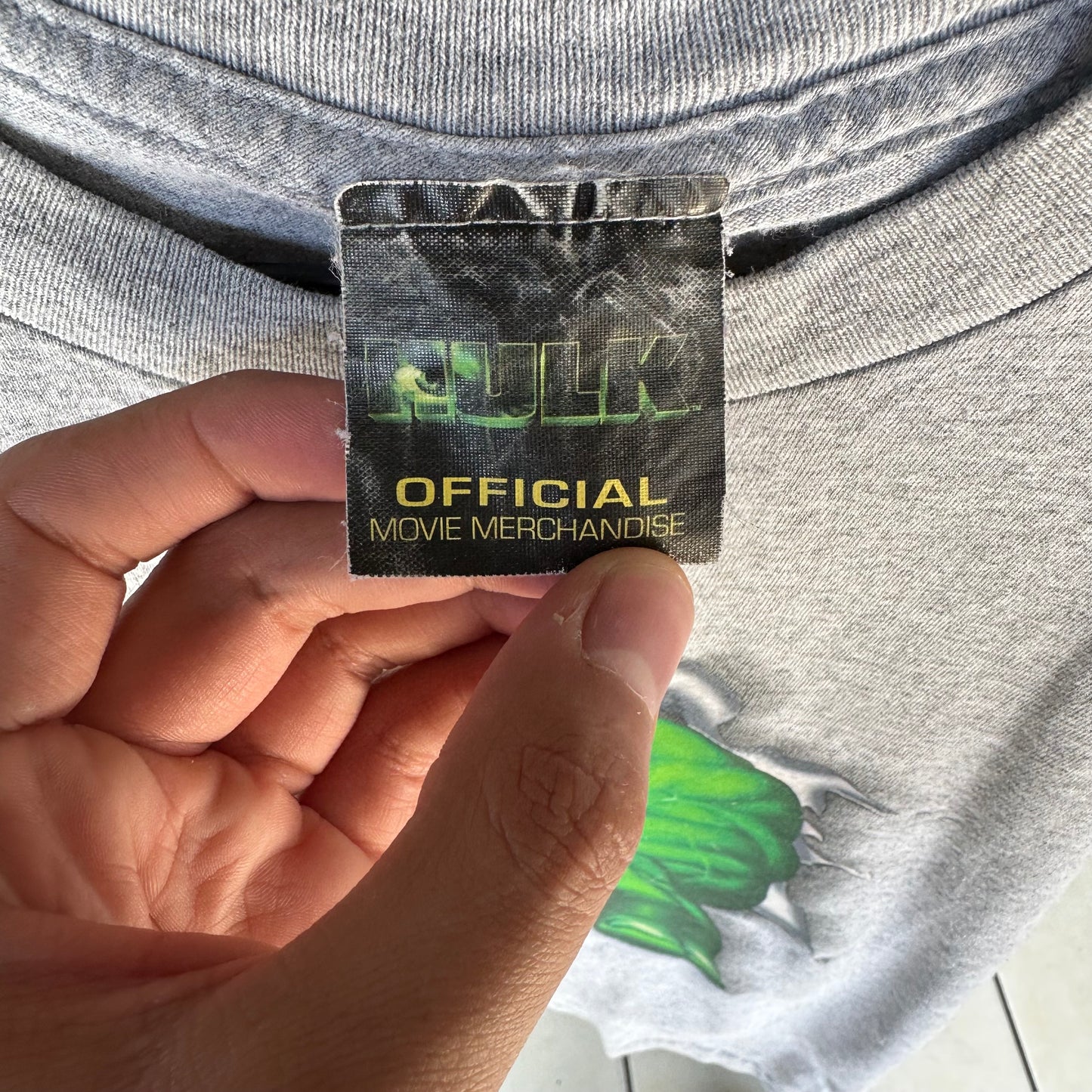 Playera de Hulk para hombre talla S color gris mercancíaoficial