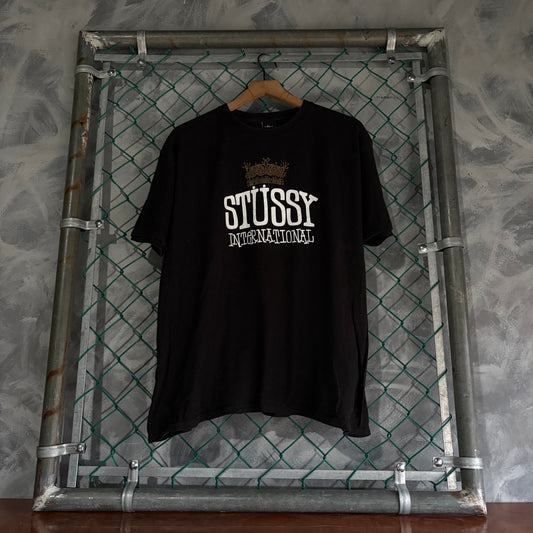 Playera Vintage Stussy Para Hombre Talla L Color Negro International