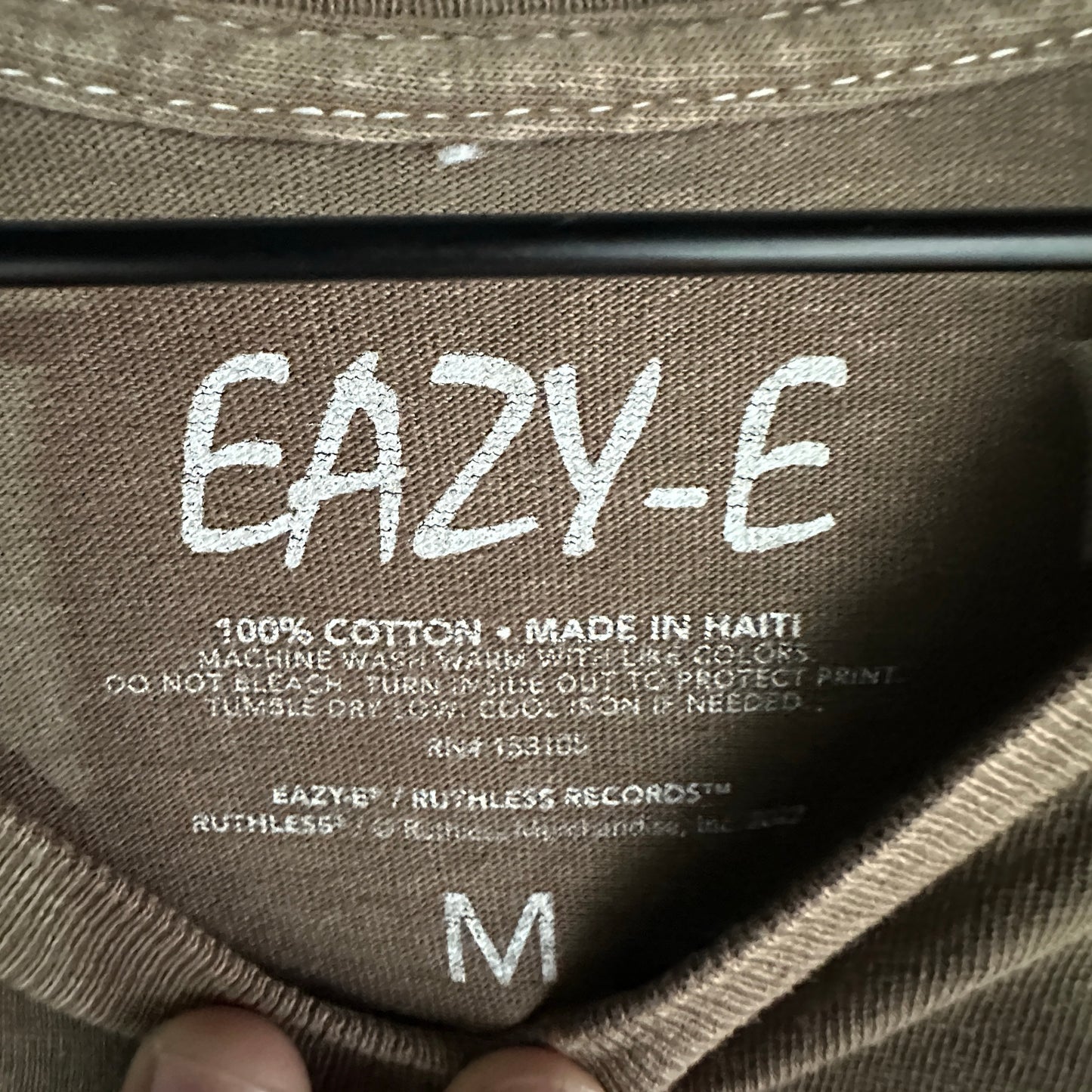 Camisa de Eazy E De Hombre Talla M Color Cafe Hip Hop Rap 90s