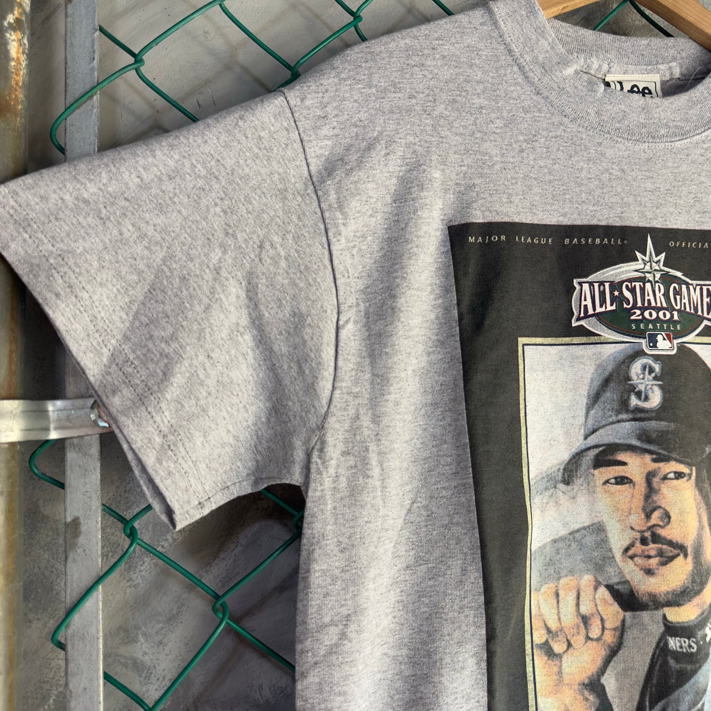 Camisa Vintage Lee Sports De Hombre Talla M Color Gris Béisbol Del Jugador Ichiro Deadstock