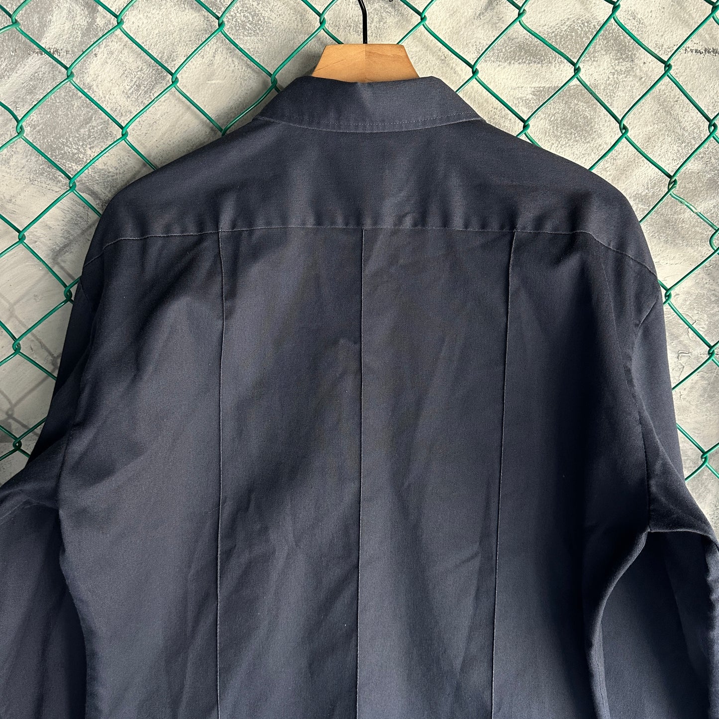 Camisa De Botones Dickies De Hombre Talla L Color Azul Marino Manga Larga Mecanico Workwear Lisa
