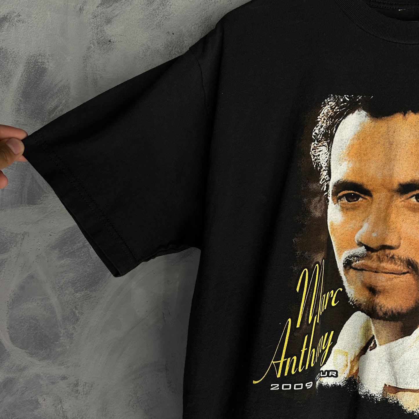 Playera de Marc Anthony Para Hombre Talla XL Color Negro Tour USA