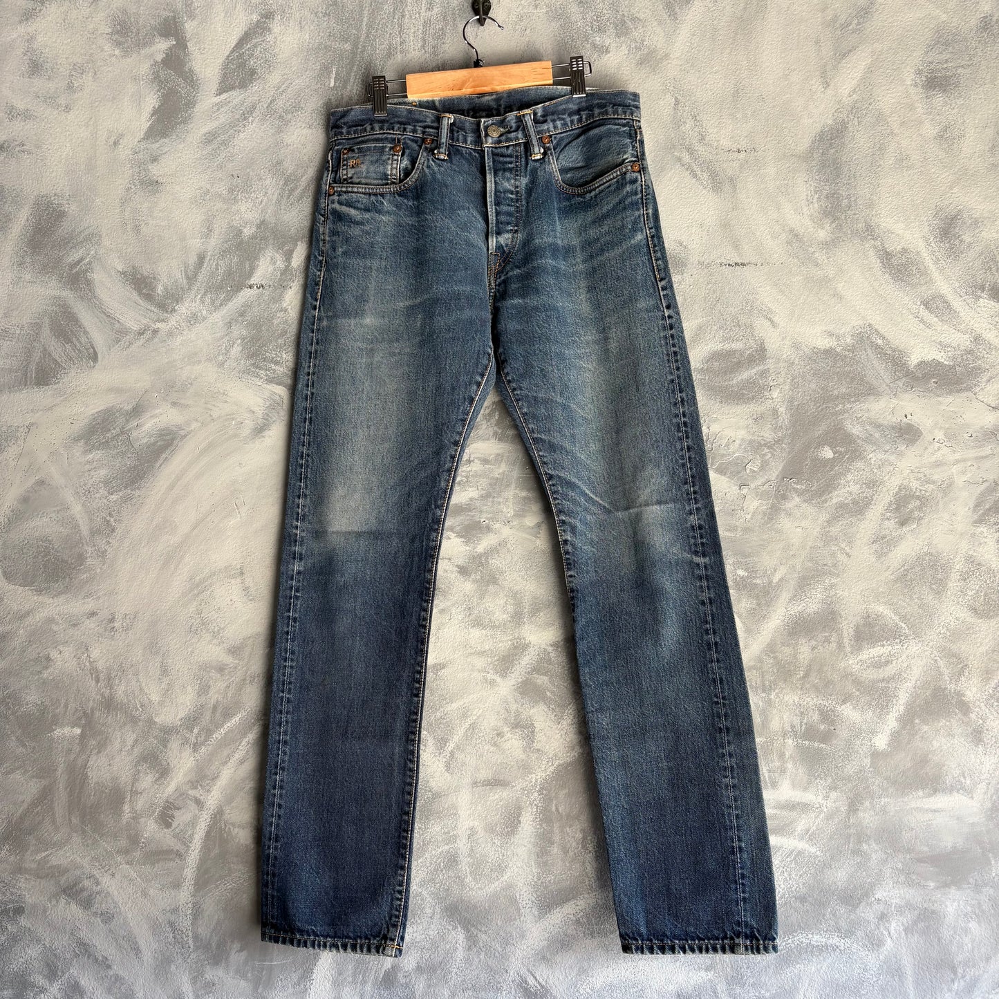 Pantalón Double RL Para Hombre Talla 30x30 De Mezclilla Azul Marino