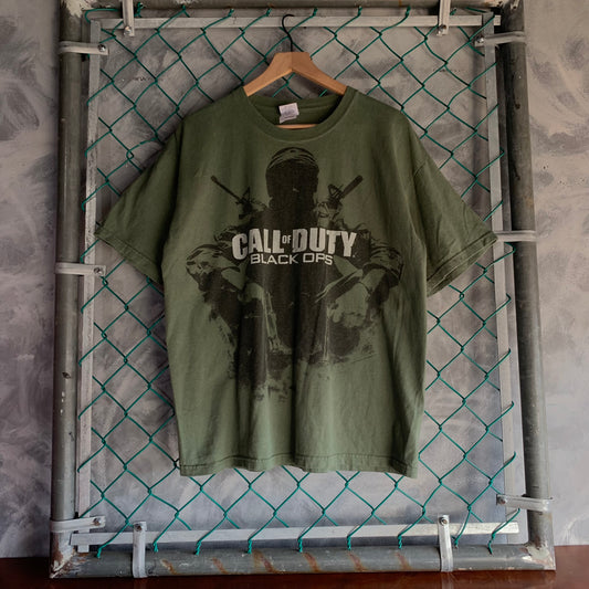 Playera Gildan Para Hombre Talla L Color Verde Call Of Duty Black Ops