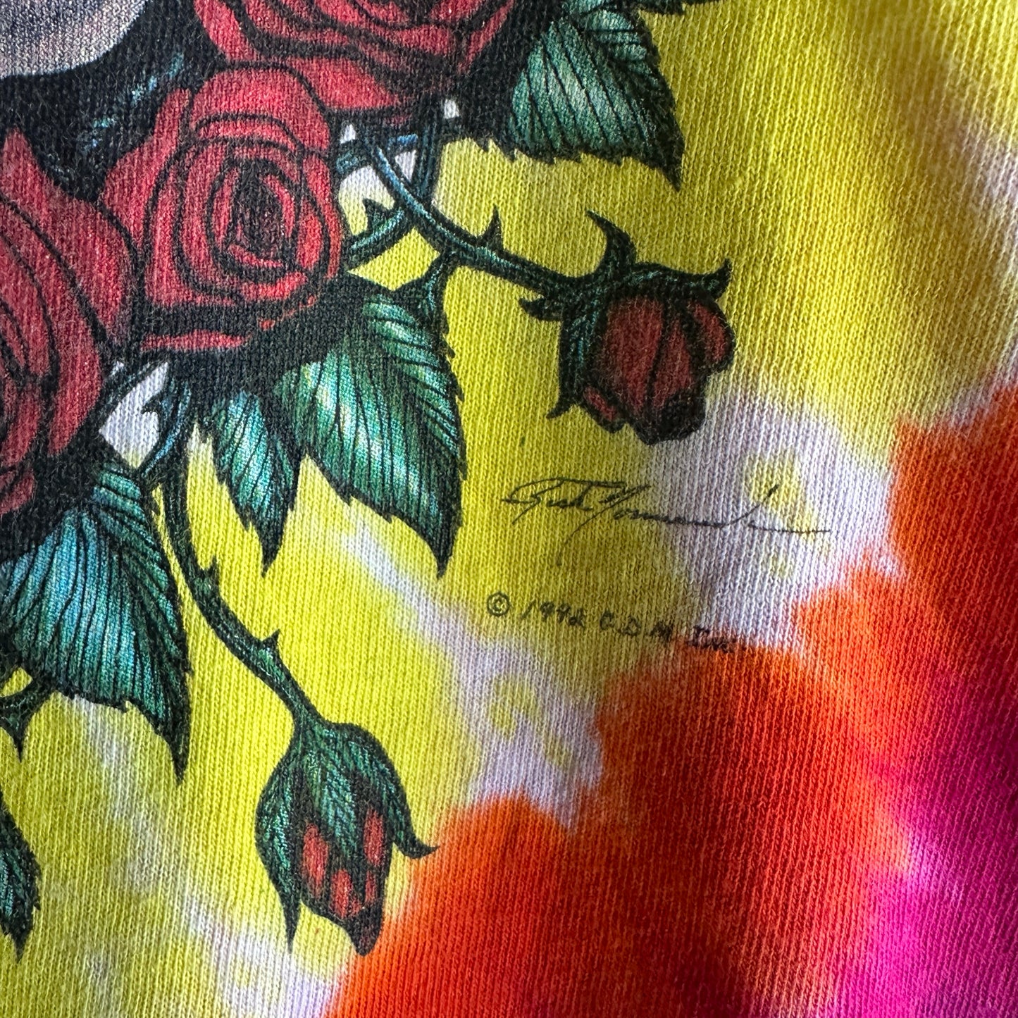 Camisa Vintage Liquid Blue De Hombre Talla M Color Tye Dye Arcoiris Grateful Dead