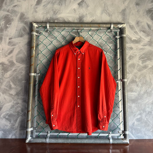 Camisa Polo Ralph Lauren De Hombre Talla XL Color Rojo De Tela Gruesa