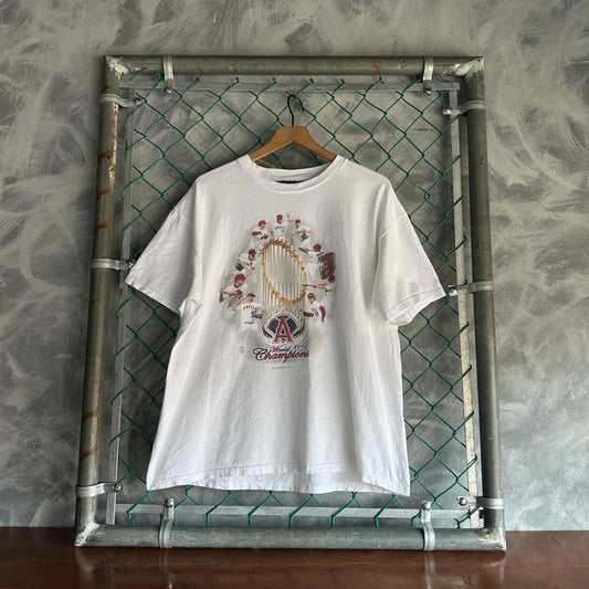 Camisa Vintage Angels Anaheim De Hombre Talla XL Color Blanco Champions 2002