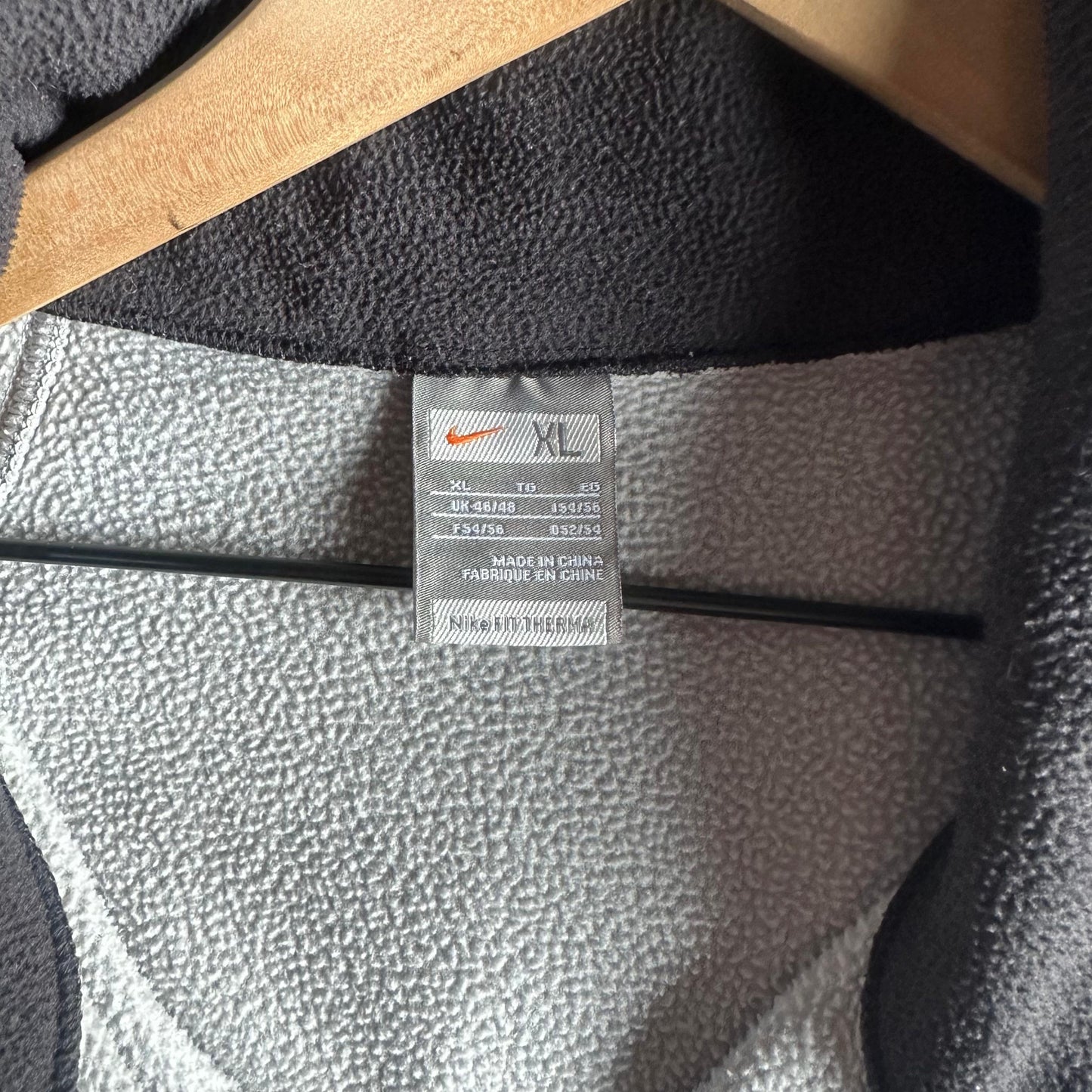Suéter Vintage Nike De Hombre Talla XL Color Gris 1/4 Ziper 90s Deporitvo Gimnasio