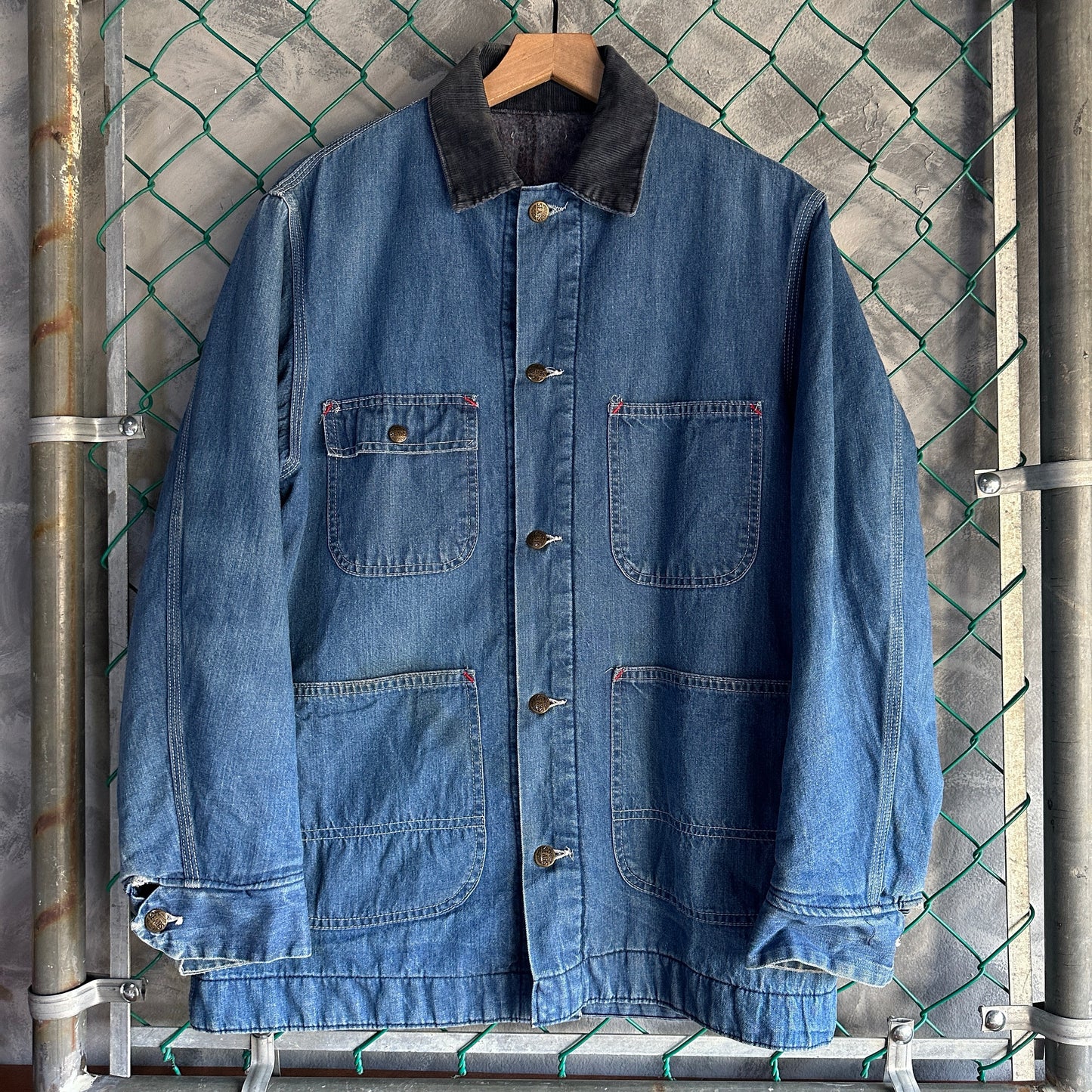 Chamarra Vintage Sears De Hombre Talla M de Color Azul Workwear Tipo Artic 70s Mezclilla