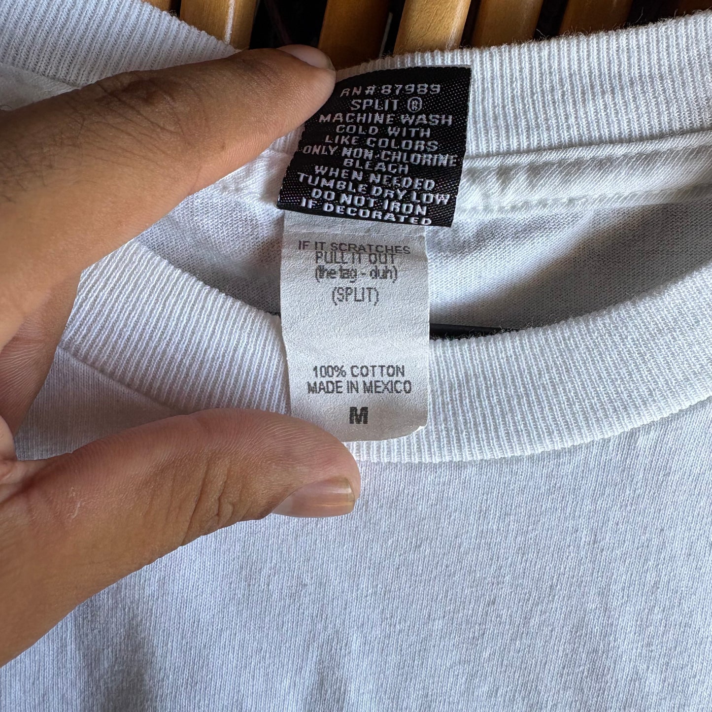Playera Split Para Hombre Talla M Color Blanco