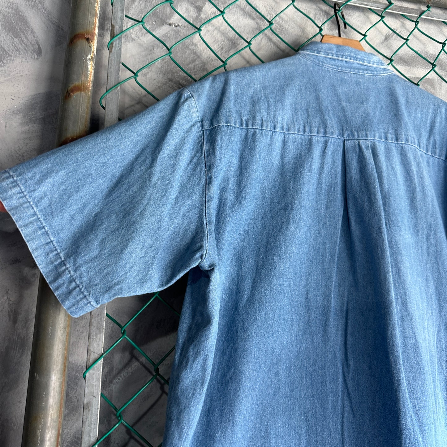Camisa De Botones Dickies De Hombre Talla XL Color Azul Mezclilla Manga Corta Mecanico Workwear Lisa