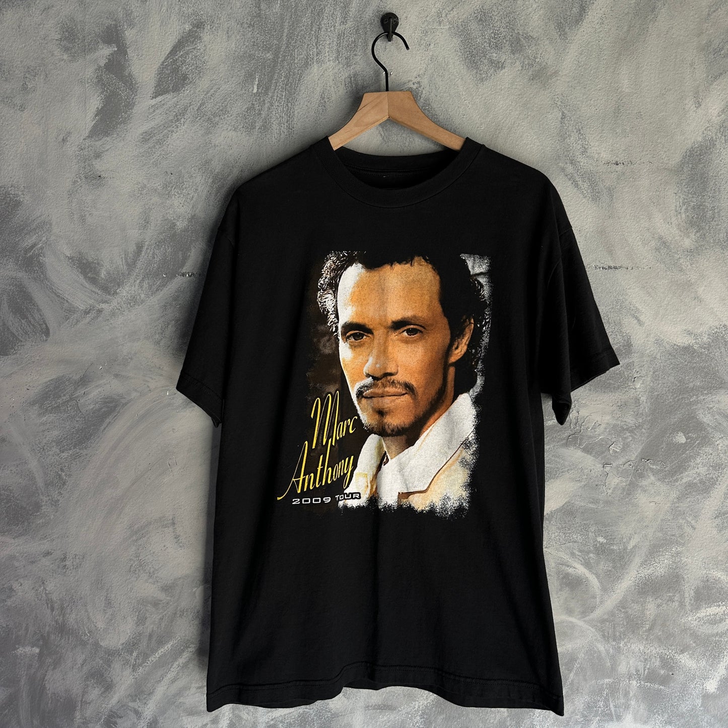 Playera de Marc Anthony Para Hombre Talla XL Color Negro Tour USA