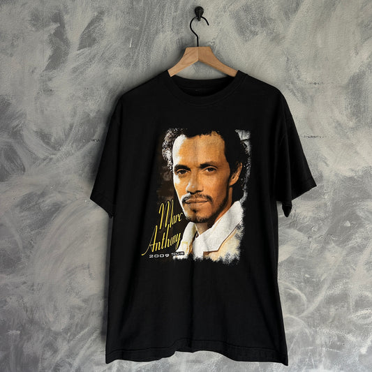 Playera de Marc Anthony Para Hombre Talla XL Color Negro Tour USA